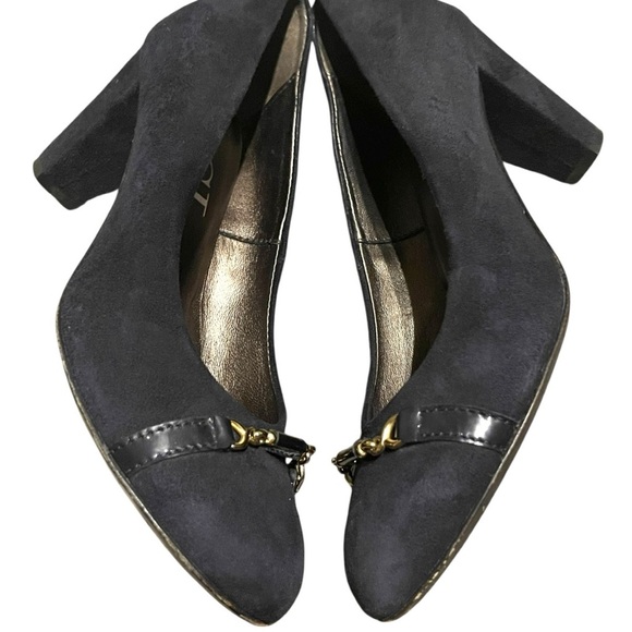 AGL Black heels with Gold Detailing 36.5/6 - Picture 6 of 16